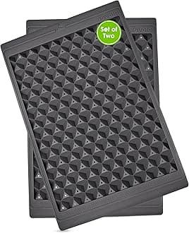 Twist & Release Mini Ice Tray Set of 2 – BPA‑Free Silicone Trays, 150 Mini Cubes Each, Comes with Storage Bin & Ice Scoop, Dishwasher Safe, Compact, Stackable & Leak‑Proof