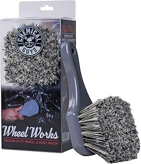 Chemical Guys ACCG09 Wheel Works Medium Duty Wheel & Body Brush, (Safe for Cars, Trucks, SUVs, RVs, Motorcycles, & More) Gray