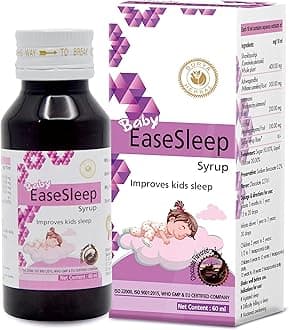 Herbroot Ayurvedic Baby Ease Sleep Syrup | Pack Of 2 60Ml Improve Kids Support & Immune System|Syrup For Babies Promote Peaceful No Side Effect