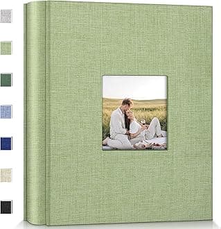 Popotop Photo Album 4x6-600 Photos Photo Books with 600 Horizontal and Vertical Pockets,Linen Cover Albums for Family Wedding Anniversary Baby Vacation Pictures