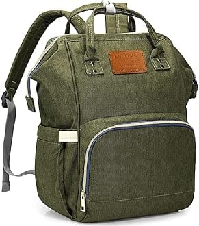 LIMHOO Diaper Bag Backpack for Men Dad, Waterproof Large Canvas Camo Nappy Bags, Baby Care Bag