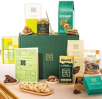 – Vegan Hamper with Truffles & Hot Chocolate Set, Birthday Gift Hamper Her by EDEN & CO