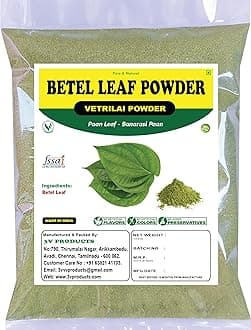 3V PRODUCTS Pure Betel Leaf Powder 100 Gram | Pan Patta | Banarasi Paan | Paan Leaf | Vetrilai | 100% Natural | No additives