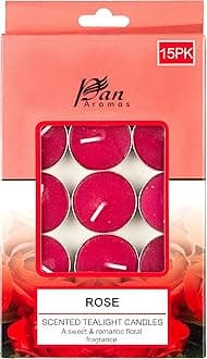PAN AROMAS15-Pack Scented Tealight Candle - Rose