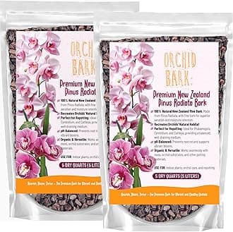 - Premium Orchid Bark for Potting Mix – Ready-to-Use Pine Bark for Indoor Plants, Orchid Repotting & Soil Mix Creation, Ideal Orchid Medium (10 quarts)