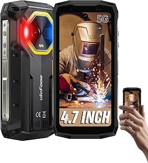 Ulefone Armor Mini 20 Pro 5G Rugged Phone, 16GB+256GB MTK Dimensity 6300, 64MP+50MP Main Camera, 6200mAh(33W), 4.7" HD+ Corning Gorilla Screen, IP68/69K Waterproof, Versatile LED Light, Android 15