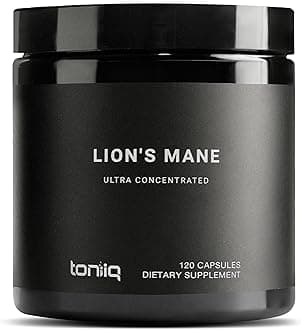 Toniiq Lion’s Mane - Ultra High Potency 10:1 Extract with 30% Polysaccharides - Highly Concentrated & Bioactive - Third-Party Lab Tested - 120 Capsules