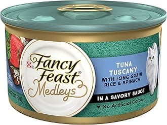 Purina Fancy Feast Wet Cat Food, Medleys Tuna Tuscany With Long Grain Rice & Greens in Savory Sauce - (Pack of 24) 3 oz. Cans