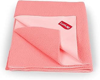 Instadry Waterproof Baby Dry Sheet, Extra Large Size 140x200 cm, Extra Absorbent Quick Dry Sheet for New Born,Toddler, Anti-Piling Fleece for Baby, Bed Protector, Pack of 1, Salmon Rose
