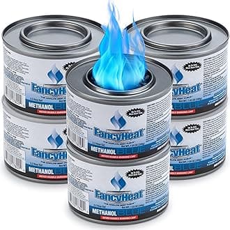 Food Warmer Gel Cans for Chafing Dish (Set of 6 Gel Warming Cans) - Food Warmers for Parties, Buffet Trays, Catering Dishes - Disposable Chafing Burners to Keep Food Warm - Best Food Heaters