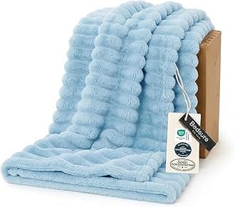 Bedsure GentleSoft Blue Twin XL Blanket for Bed - Cozy Soft Blankets for Women, Cute Small Fleece Throws for Girls, Birthday Gifts for Women Decor Gifts, Light Blue, 66x90 Inches
