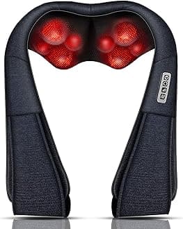 Mo Cuishle Shiatsu Back Shoulder and Neck Massager with Heat, Electric Deep Tissue 4D Kneading Massage, Best Gifts for Women Men Mom Dad, Fathers Day, Mothers Day, Christmas Gifts