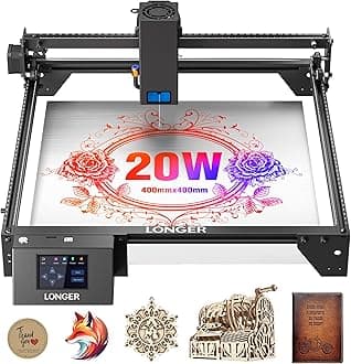 LONGER RAY5 Laser Engraver 20000mW Laser Cutter 130W CNC Laser Cutter with 3.5"Touch Screen Laser Engraving Machine DIY Engraver Tool for Metal Glass Wood Leather Laser Class ii