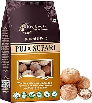 BrijBooti Birju Mahavir Puja Supari Sabut - Areca Nut - Betel Nut 400 Gr