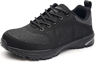 Steel Toe Shoes for Men Women Work Safety Shoes Comfortable Lightweight Puncture Proof Slip Resistant Indestructible Warehouse Industry Construction Shoes