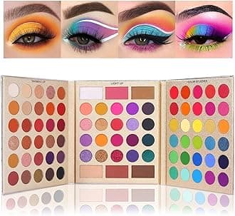 UCANBE Pretty All Set Eyeshadow Palette Holiday Gift Set Pro 86 Colors Makeup Kit Matte Shimmer Eye Shadow Highlighters Contour Blush Powder All In One Valentine's Day Makeup Pallet