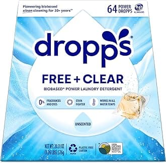 - Free & Clear Laundry Detergent Pods (64 Count) - Unscented Laundry Pods | Fights Odors & Stains | Free of Dyes Parabens & Perfumes | Hypoallergenic | Clean Ingredients | Plastic Free Packaging