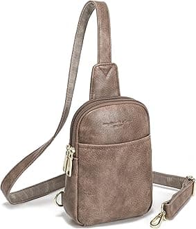 AOCINA INICAT Small Sling Bag Crossbody Vegan Leather Fanny Packs for Women Fashionable Chest Bag for Travel