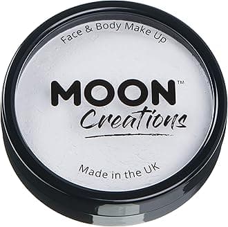 Moon Creations Professional White Face Paint | 36G | Halloween Face and Body Paint for Kids and Adults, White Colour, Water Based, Easily Washable, Non-Toxic, Makeup, Body Painting for Parties