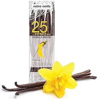Native Vanilla Tahitian Vanilla Pods Grade B Extract Pacific Trader Premium Bulk Vanilla Beans Fresh (25 Count (Pack of 1))