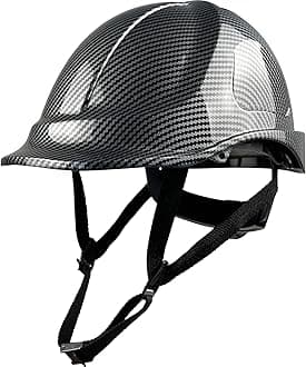SAFEBUILDERSafety Helmet Cap Style ABS Work Hard Hat Vented Hardhats for Men Carbon Fiber Pattern Industrial ANSI z89.1 OSHA