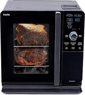 GE Profile Smart Indoor Smoker with Active Smoke Filtration, Precision Smoke Control, 5 Smoke Settings, WiFi Connected, Electric, Wood Pellet BBQ Countertop Small Appliance, Black