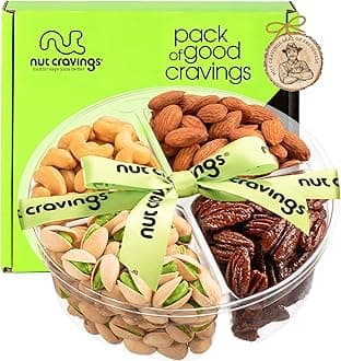 Green Ribbon Gift Box Nuts Mix - Medium
