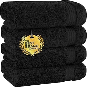 Cotton Paradise Hand Towels for Bathroom, 100% Cotton Turkish 4 Piece Hand Towel Set, Soft Absorbent Face Towels Clearance Set, Black Hand Towels