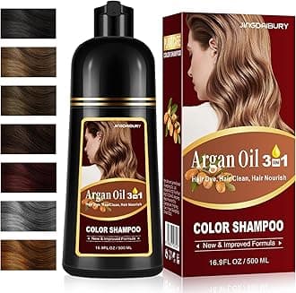 Silver Gray Hair Color Shampoo Made with Argan Oil, 3 in 1 Instant Silver Hair Dye Shampoo for Gray Hair for Women & Men, 4 Weeks of Vibrant Color, Semi-Permanent Hair Color Kit for All Hair Types