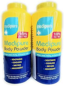 Twin Pack Medipure Medicated Body Powder 100% Talc Free 200g