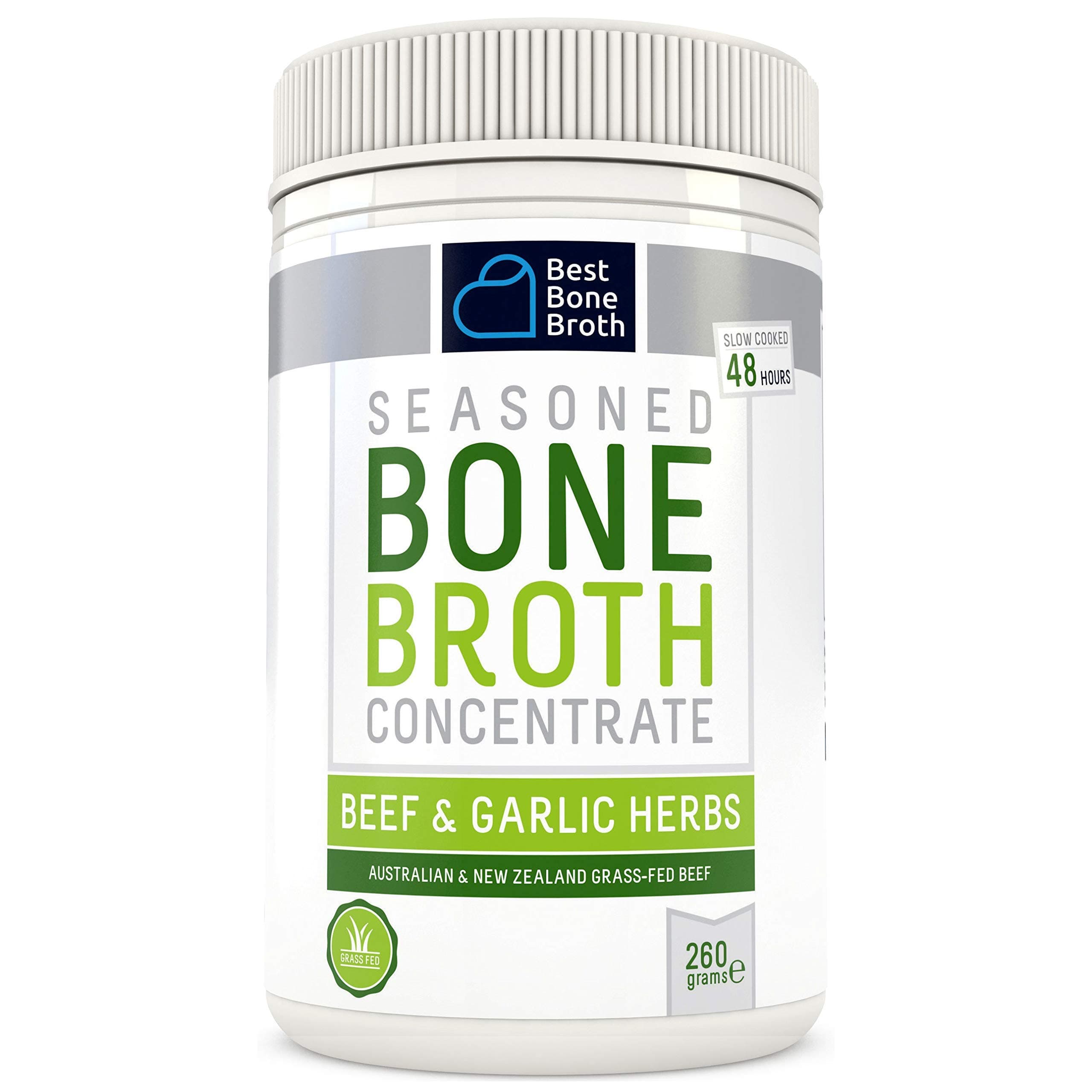 Premium Beef Bone Broth Concentrate Garlic Herb Flavour | supports joints, skin & gut | No Hormones or Additives | Delicious Natural Flavour | Sourced from AU & NZ Beef - 25 Serving