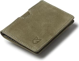 FOXHACKLE Leather Credit Card Holder Wallet for Men and Women, Thin Bifold RFID Blocking Wallet, Slim Front Pocket Minimalist Wallet, Small Card Case