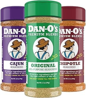 Seasoning - Cooking and Grilling Anything - Meat, Vegetables, Snacks, Popcorn Seasoning - Small Jar, 3 Pack, Original, Chipotle & Cajun