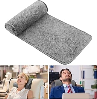Neck Head Pillow for Recliner Chair Non Slip Fleece Adjustable Neck Roll Support Headrest Pillow for Travel Home Office Recliner Couch Sofa Armchair(Gray)