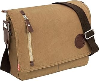 Canvas Sling Cross Body Travel Office Business Satchel Messenger One Side Shoulder Bag for Men & Women