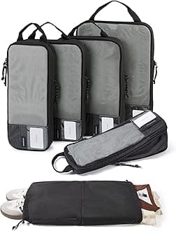 6 Set /4 Set/2 Set Compression Packing Cubes for Travel, Lightweight Luggage Organizer Bags, Durable Space Saver Bags Travel Essentials