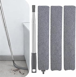 Retractable Gap Dust Cleaner with Extension Pole, Cleaning Tools with 3 Microfiber Dusting Cloths, Extendable Long Handle Duster for Cleaning Under Refrigerator Furniture Appliance