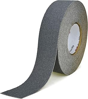 Gray Anti Slip Tape 2 Inch x 60 FT Roll, Grit 60 Ultimate Non-Slip Skid Grip Tape for Outdoor Stairs, Wooden Steps & Exterior Grips Waterproof, Extra-Durable, Long-Lasting