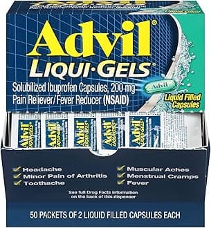 Liqui-Gels Pain Reliever/Fever Reducer, Solubilized Ibuprofen 200mg, 2/Packet, 50 Packets/Box (016902)