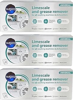 – Washing Machine 3in1 Limescale Descaler & Detergent Remover 36 x 50g Sachets (3 Packs)