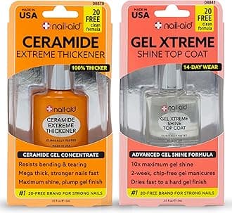 Ceramide Extreme Thickener + Gel Top Coat, Clear, 2 Count