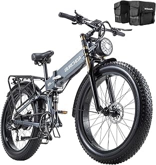 DAMSON Electric Bike for Adults 1500W Peak Motor Mountain Ebike 30MPH 48V 20Ah Removable Battery 70-Mile Range 26" Fat Tire Off-Road Bicycle Full Suspension Dual Hydraulic Brakes 7 Speed