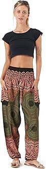 Happy Trunks Harem Pants for Women/Women’s Yoga Pants with Pockets (S-XXL) Hippie Clothes/Boho Clothes for Women/Beach Lounge