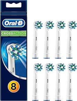 Oral-B CrossAction Toothbrush Head, Pack of 8 Counts, Mailbox Sized Pack