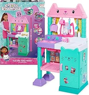 Gabby's Dollhouse Gabby's Dollhouse, Cakey Kitchen Set for Kids with Accessories, Play Food, Sounds, Music and Toys for Girls and Boys Ages 3 and up