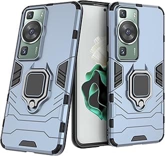 Case for Huawei P60 / Huawei P60 Pro,Hybrid Heavy Duty Protection Shockproof Defender Kickstand Armor Case Cover,Navy