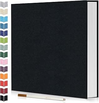 Photo Album Self Adhesive Scrapbook 40 Pages Large Photo Book for 4x6.5x7.4x10 Inch Pictures DIY Album for Baby Wedding Family Travel Birthday Gifts with Metallic Pen