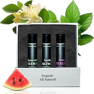 Organic Variety Lip Balm - SPF 15 Sun Protection, Moisturizing Lip Balm, Includes Watermelon, Vanilla and Mint Lip Balms, Chapstick & Smooth Chapped Lips, 3-Pack