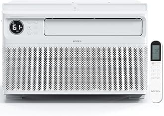 ROVSUN 8000 BTU Window Air Conditioner with Inverter Compressor, AC Unit for Window with Remote Control, Timer Function & Pre-Installed Side Panels for Easy Operation & Installation, 115V/60Hz
