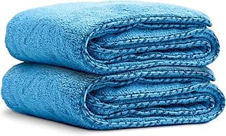 Chemical Guys MIC199602 Woolly Mammoth Microfiber Dryer Towel (36" x 25") Safe for Cars,Trucks, SUVs, RVs, Motorcycles, Home, Pets, Messes, (2 Pack) Blue